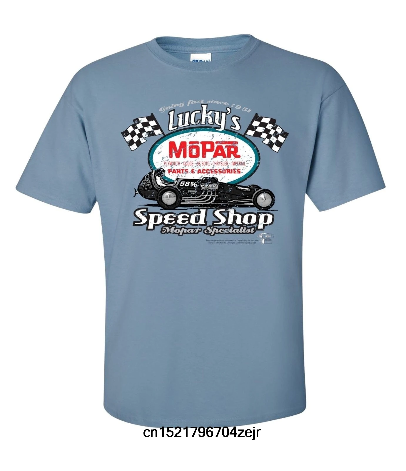Мужская футболка Подробная информация о Luckys Mopar speed Shop винтажная s синяя рубашка
