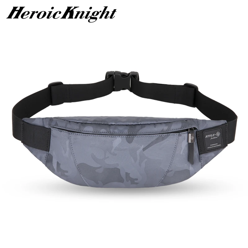 Camo Gray Героический рыцарь, Мужская поясная сумка, сумка на пояс для денег, мужской кошелек, Подростковый кошелек для путешествий, ремень, Мужская поясная сумка, сигарета Cose для телефона - Цвет: Camo Gray