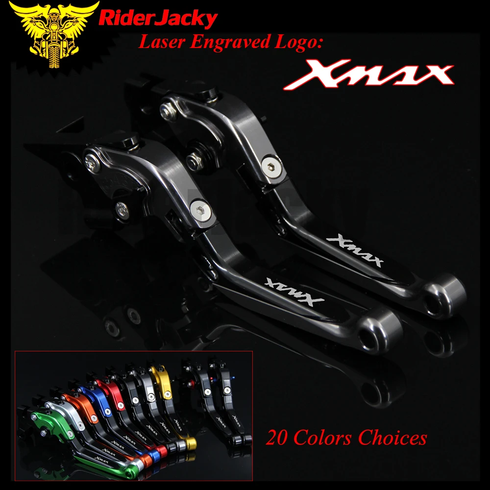 RiderJacky 1 пара титан + черный мотоцикл Откидное Выдвижная сцепные рычаги для Yamaha XMAX