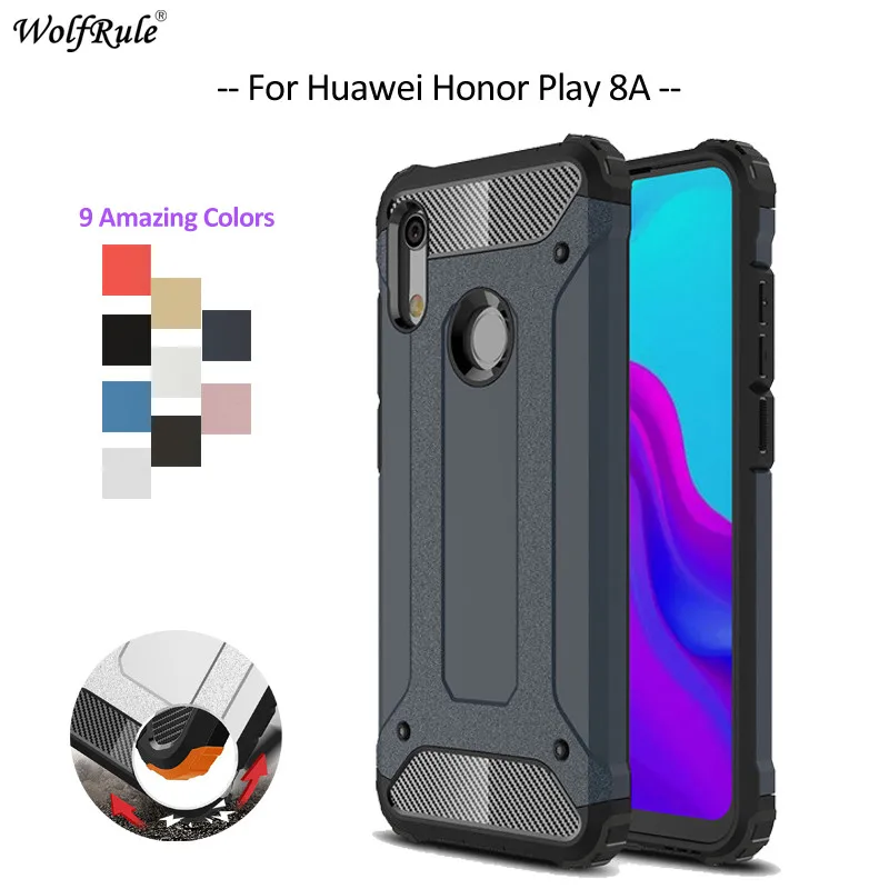 

For Cover Huawei Honor Play 8A Case TPU & PC Armor Bumper Back Phone Case For Huawei Honor Play 8A Cover Honor 8A 6.01''
