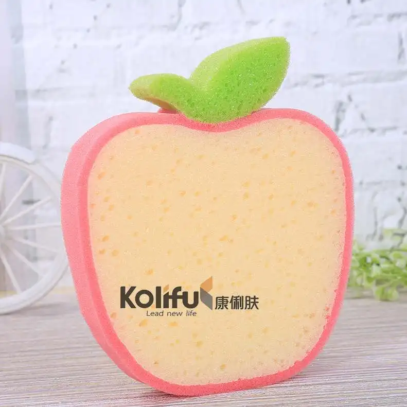 Kolifu 1 шт мяч для ванной губка для душа тела Чистящая сетка Нейлоновая губка богатые пузырьков тела мочалка Массажная душ скруббер KLF016 - Цвет: 1pcs apple