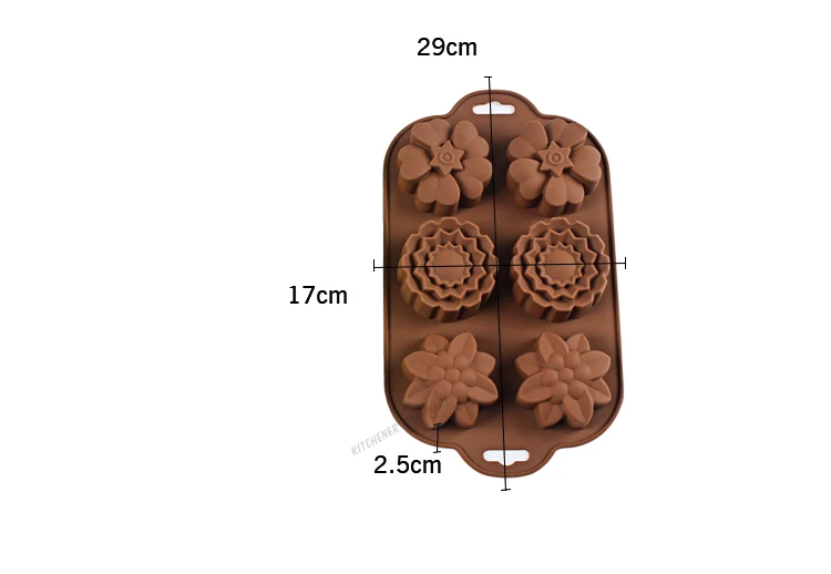 6 цветов силиконовые чашки Маффин ручной работы мыло формы Печенье Шоколадный