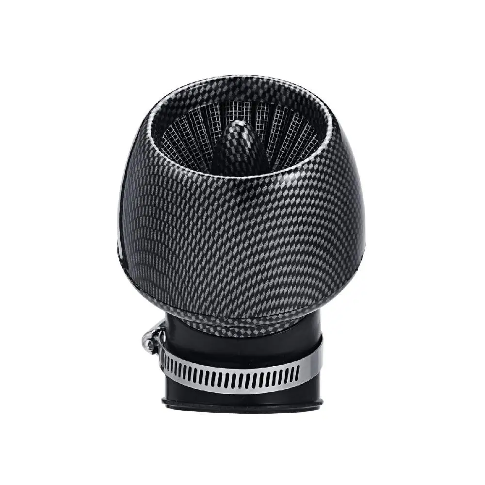 Partol 48mm Carbon Fiber Serpentine Motorcycle Air Filter Cleaner Clamp-on 45 Degree Bend For Pit Bikes Motorbikes | Автомобили и