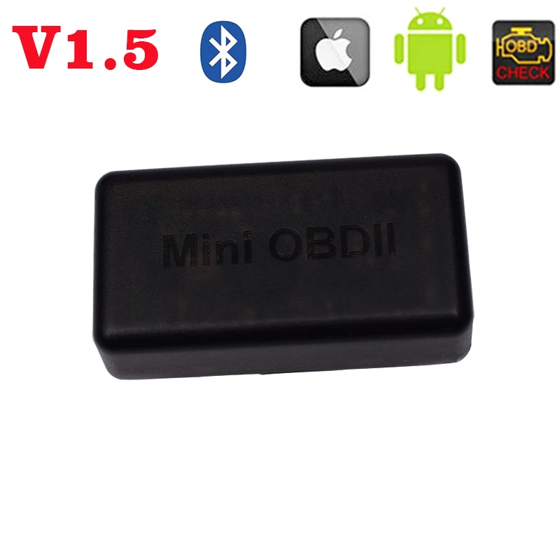V1.5 ELM327 OBD2 мини OBDII Bluetooth автомобиля читателя Кода адаптер свет двигателя проверки