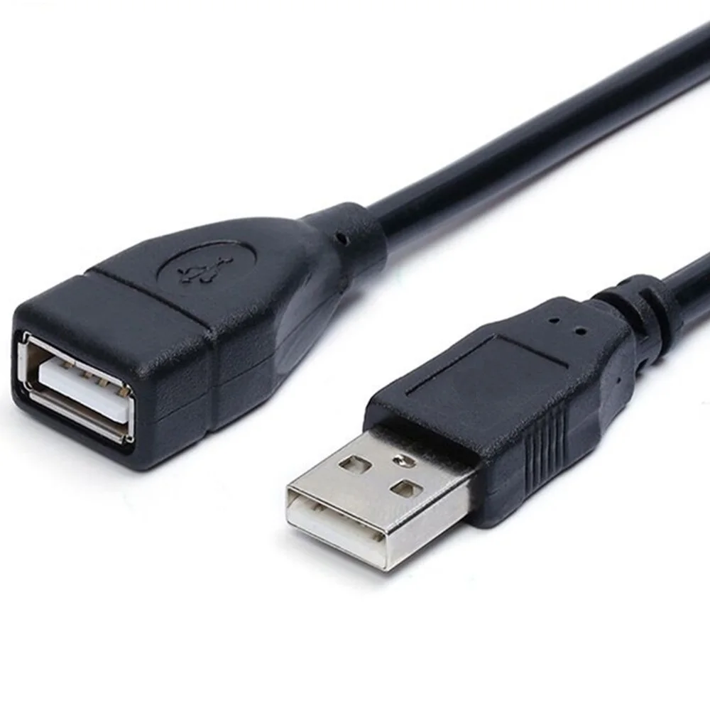 Черный USB 2,0 Мужской к женскому USB кабель 1,5 м 3 м 5 м удлинитель провод супер скорость Расширение синхронизации данных кабель для ПК ноутбука клавиатуры - Цвет: Черный