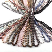 free shipping fashion jewelry frosted semi precious stones long knotted necklace