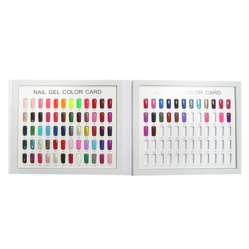 Double-Sided 120 Tips Nail Gel Polish Color Card Display Full Boards Practice Show Case Books |