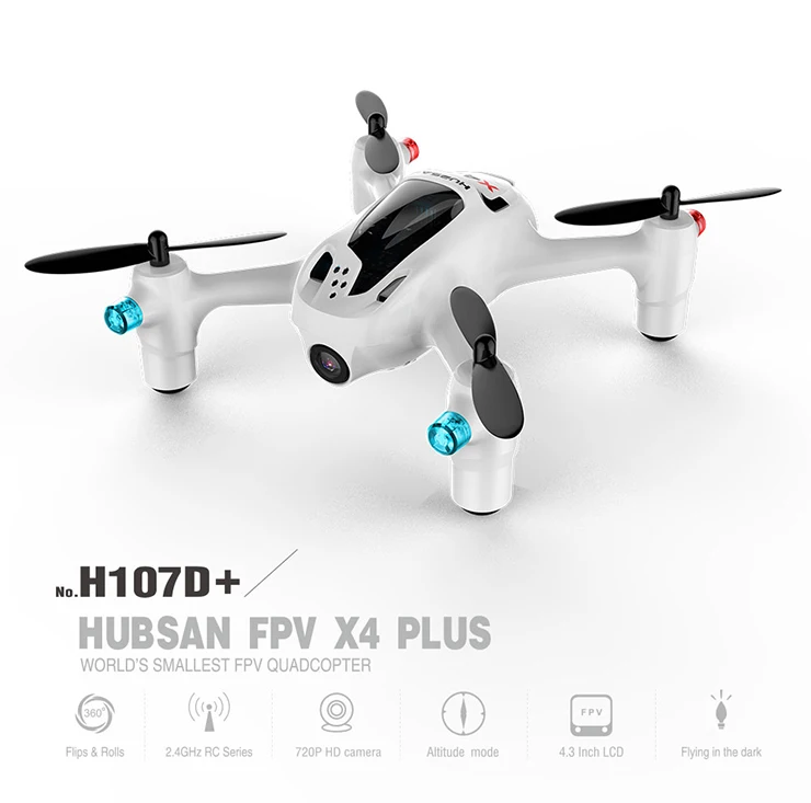 Получите дополнительный аккумулятор) Hubsan FPV X4 плюс H107D+ с 720 P HD Камера 6-axis Gyro RC Quadcopter RTF