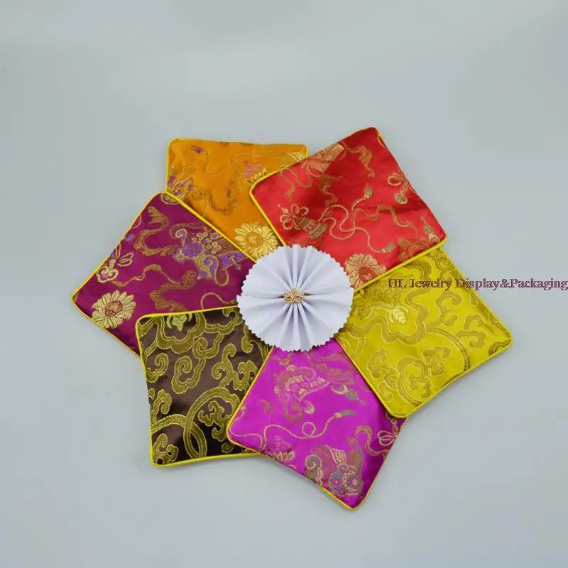 

Free Shipping Jewelry Gift Bags Pouches 11*11CM Mix Color Jewelry Organizer Bags 50pcs/lot