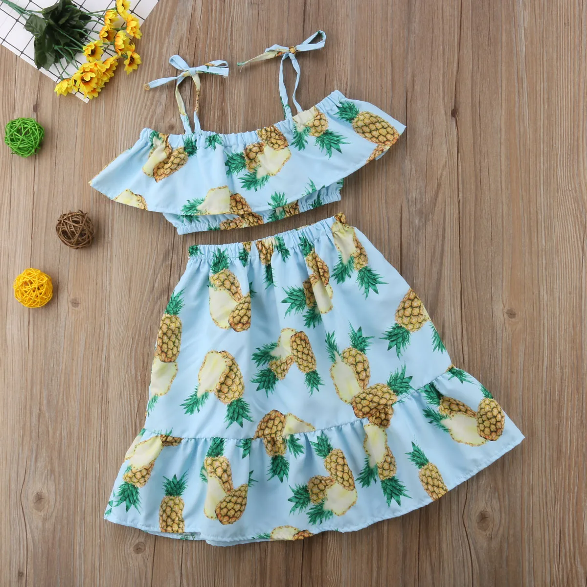 Одежда для маленьких девочек комплект одежды из 2 предметов с принтом Яблоко