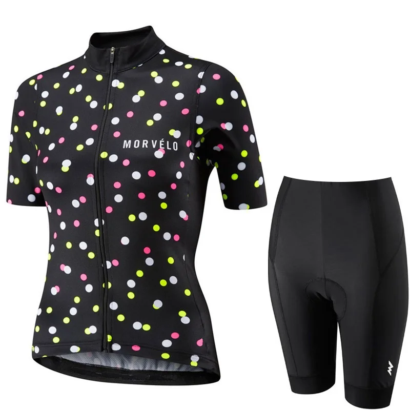 MORVELO 2019 Women Cycling Jersey Shorts Set Quick-dry Short Sleeve Summer Breathable Clothing Bicycle Clothes Roupa Ciclismo | Спорт и