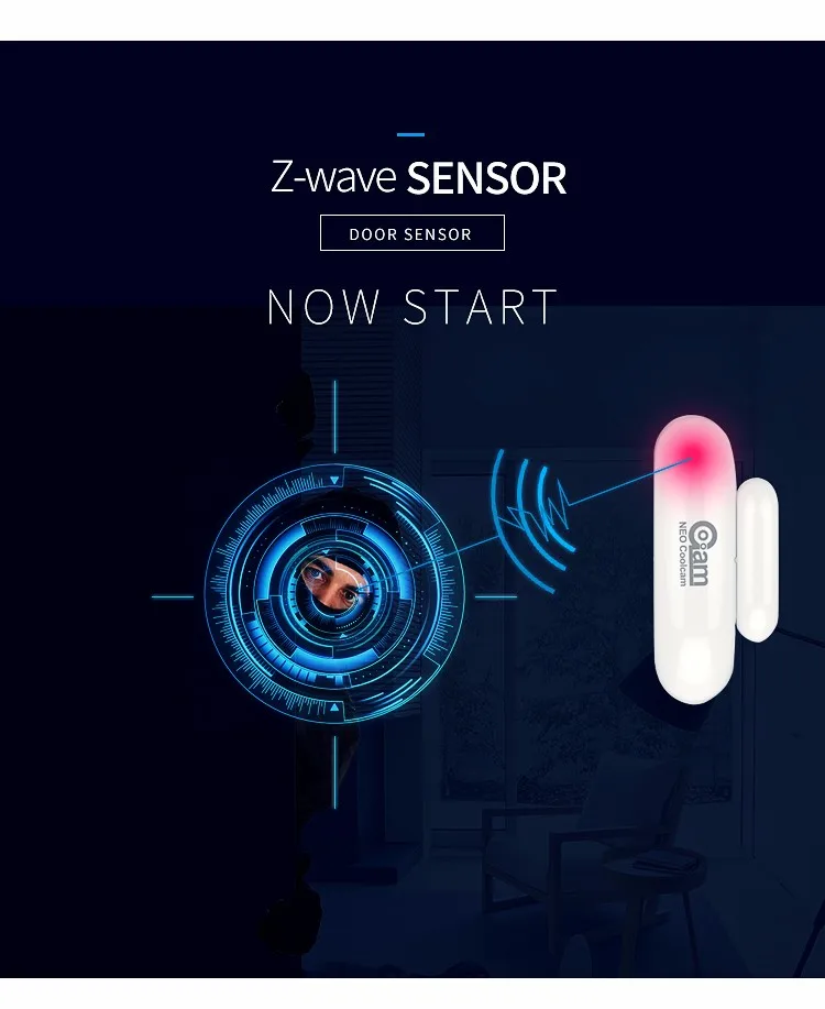 NEO COOLCAM NAS-DS01Z ZWAVE датчик двери/окна, Совместимая система с Z-wave серии 300 и 500 серии домашней автоматизации