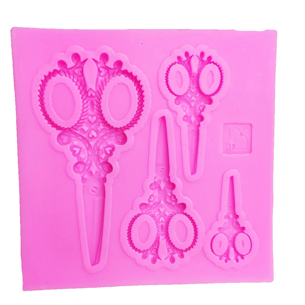 DIY Scissors silicone mould fondant molds cake decorating tools chocolate gumpaste mold T1001 | Дом и сад