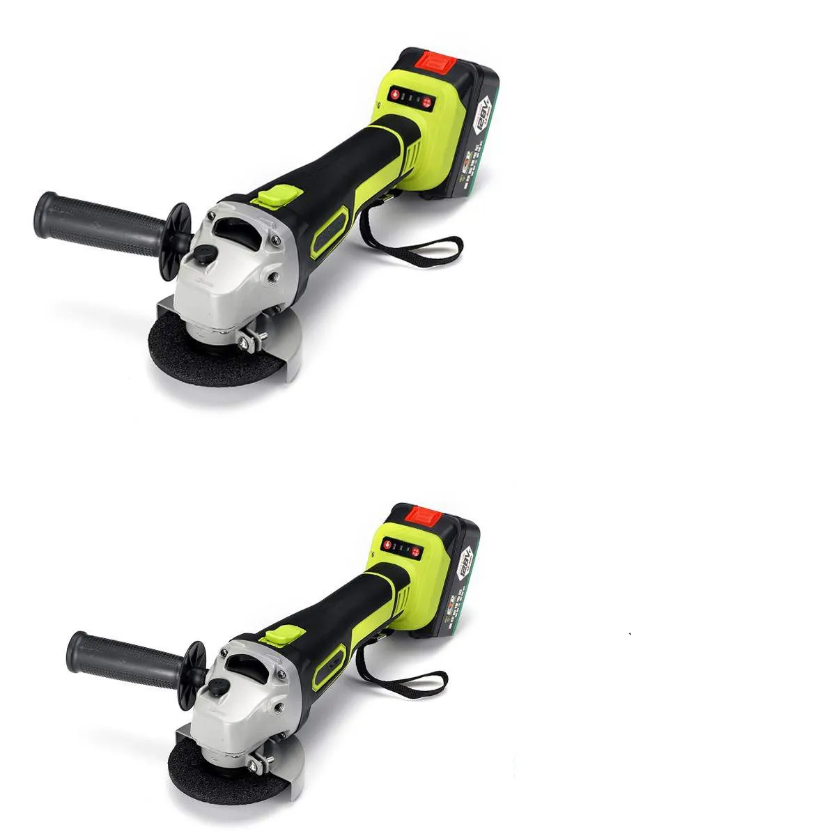 128VF 100mm 1200W 8000RPM Cordless Electric Angle Grinder Power Cutting Tool Rechargeable Li-ion Battery Charge Grinding Machine