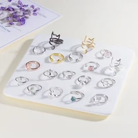 cute romantic small cat fish rhinestone opening rings for women weddingengagement gift for girlfriend fashion jewelry