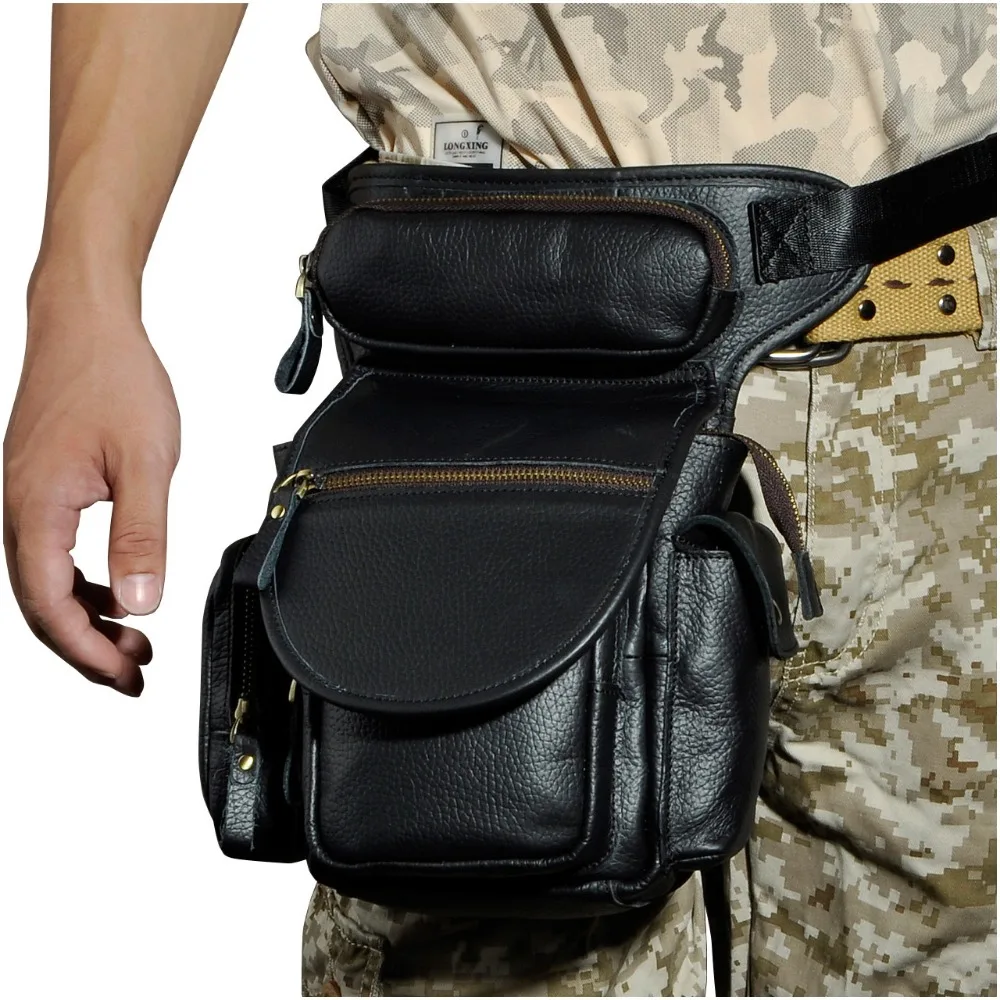 Сумка мессенджер мужская из натуральной кожи на плечо 3109|waist belt pack|drop leg bagleg bag |