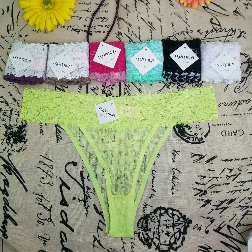1706lv 5xl big size women black color sexy underwear ladies underwear panties lingerie bikini ear pants/ thong/g-string 1pcs/lot ac124 - Color: 1706lv