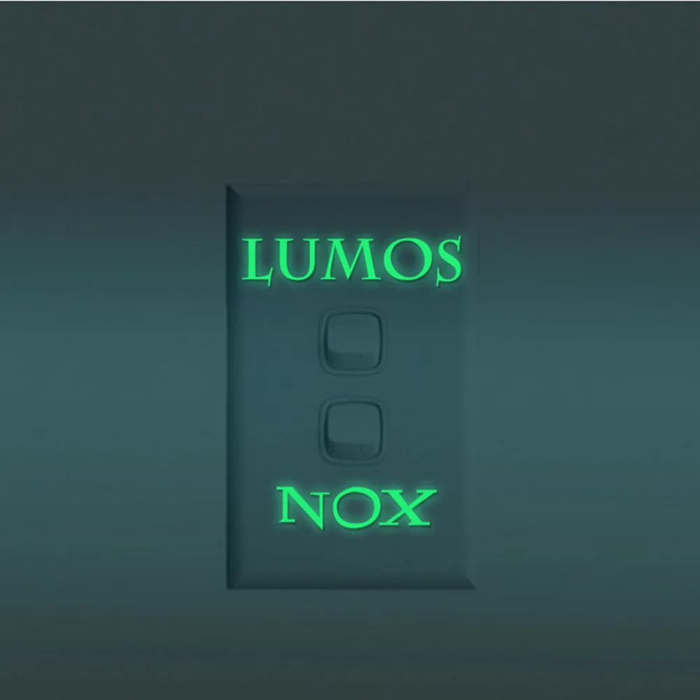 1 шт. Lumos Забавный светится в темноте настенный выключатель Nox световой