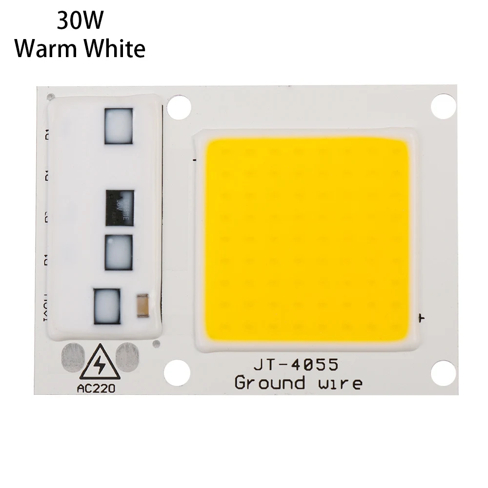 30W warm white Smart IC высокомощный СВЕТОДИОДНЫЙ матричный светильник для проекторов 15 Вт, 20 Вт, 30 Вт, 50 Вт, переменный ток, 220 В, светодиодный прожектор COB, Светодиодный точечный светильник, уличный чип - Испускаемый цвет: 30W warm white