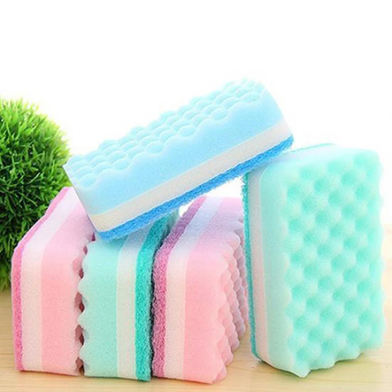 

1pc/5pcs Kitchen Cleaning Sponges Brushes Dish Bowl Pot Pan Scouring Pads Washing Towels Wiping Rags Cleaning Accessories