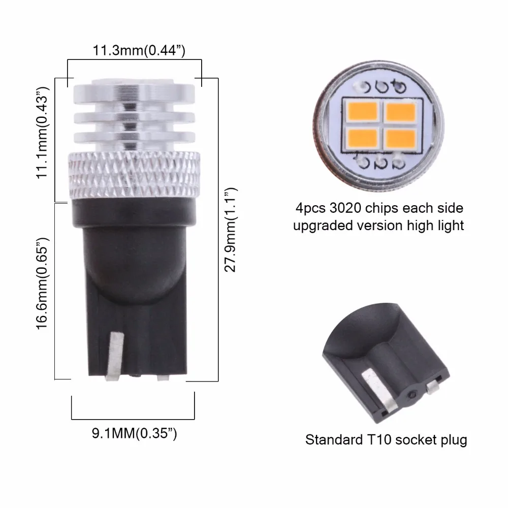 Katur T10 W5W 168 светодиодные лампы для внутреннего освещения габаритные огни номерной