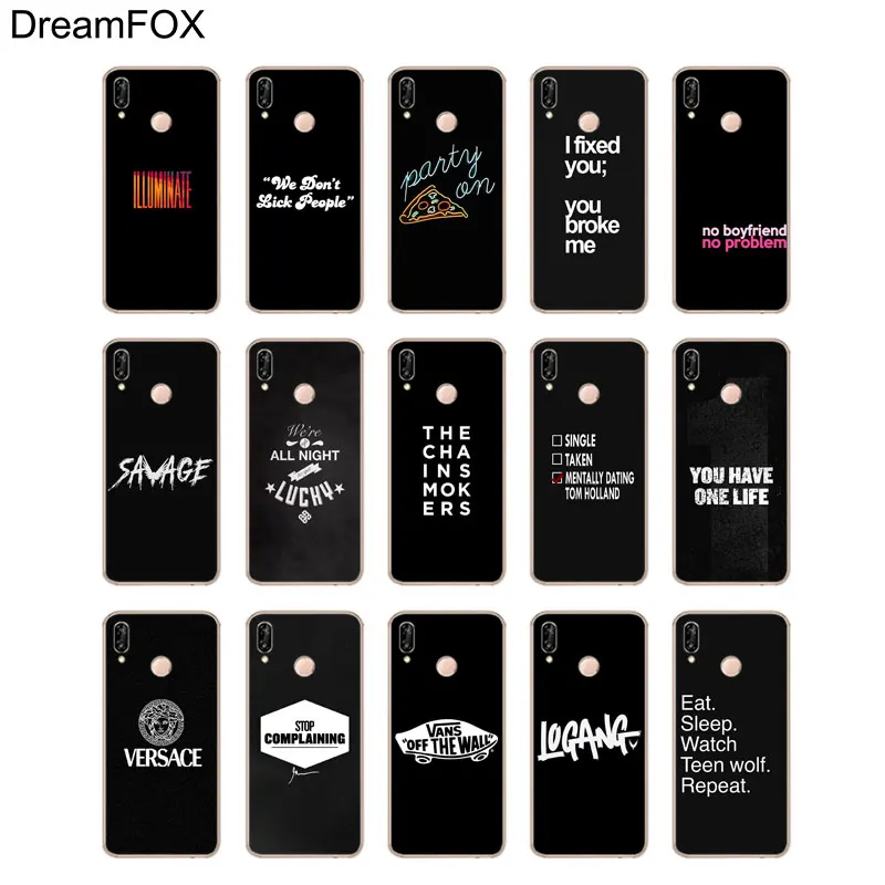 DREAMFOX N220 черный мягкий силиконовый чехол из ТПУ для huawei Honor 6A 6C 7X9 10 P20 P30 Lite Pro P Smart |