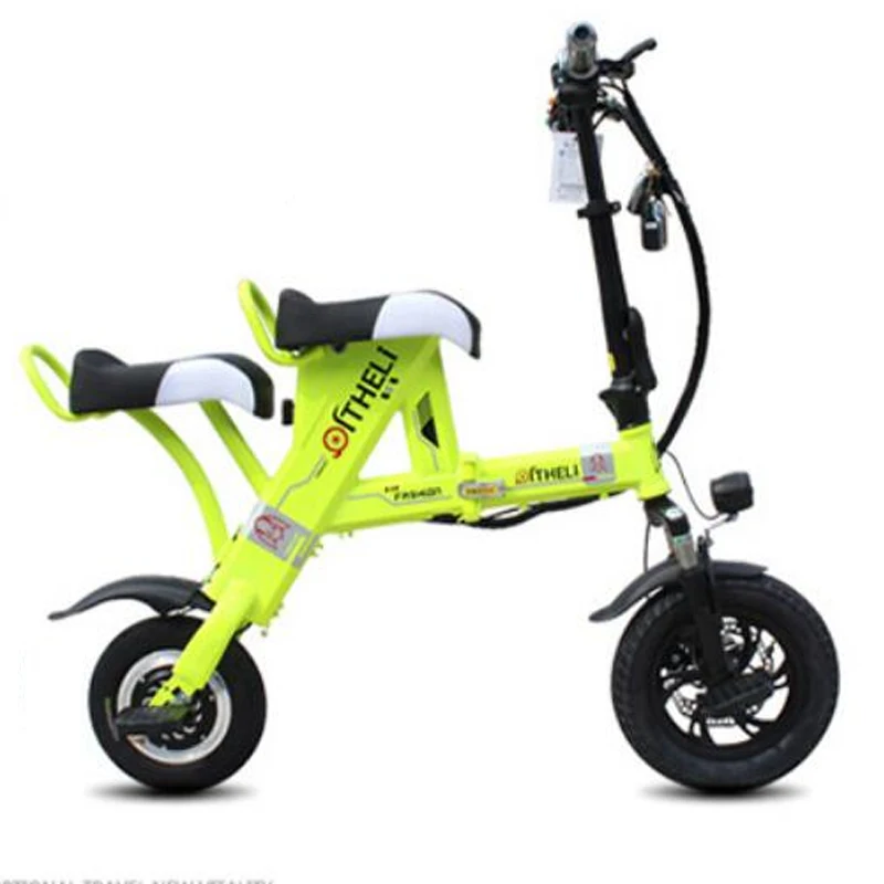 2 человека складной электрический велосипед литиевая батарея родитель ребенок 12