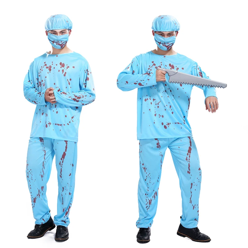 Бесплатная доставка костюм на Хэллоуин для маскарада косплей Мужская кровавая
