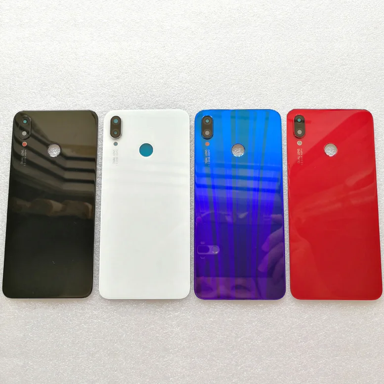 Оригинальная 3D стеклянная задняя крышка для huawei nova 3I nova 3i запасные части задняя крышка батарейного отсека Корпус+ крышка вспышки+ объектив камеры