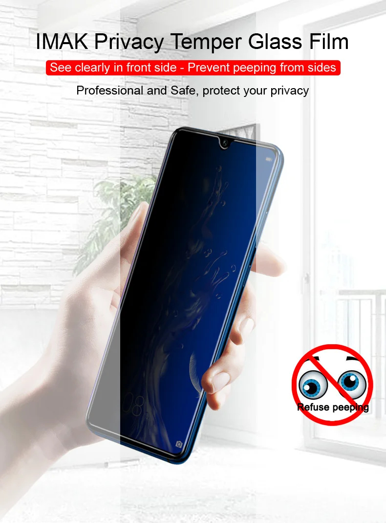 Защита конфиденциальности антибликовое стекло для huawei P Smart Honor 10 Lite закалённое стекло IMAK Защитная пленка для экрана анти шпионское стекло