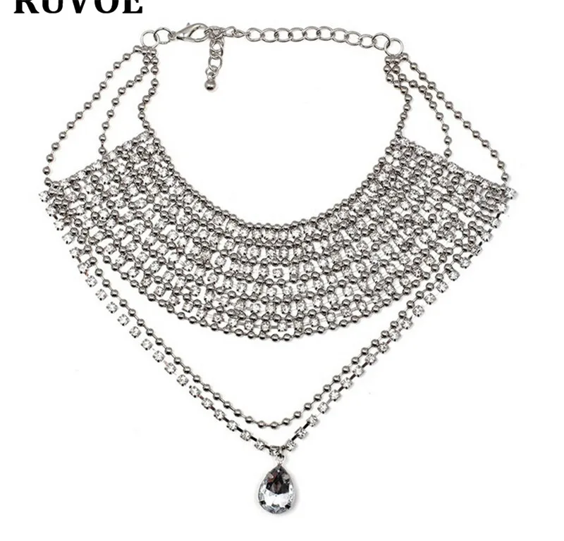 Богемный ошейник Ladyfirst чокер цепочка с хрустальными бусинами очаровательное