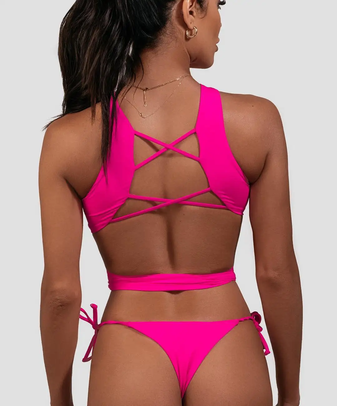 Женский купальный костюм бикини сексуальный простой бандажный для женщин