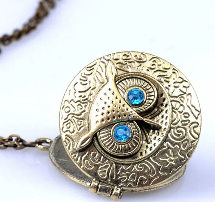 Lady Girl Fashion Chic Owl Eye Statement Bib Choker Bronze Pendant Chain Necklace Jewelry Gift High quality | Украшения и