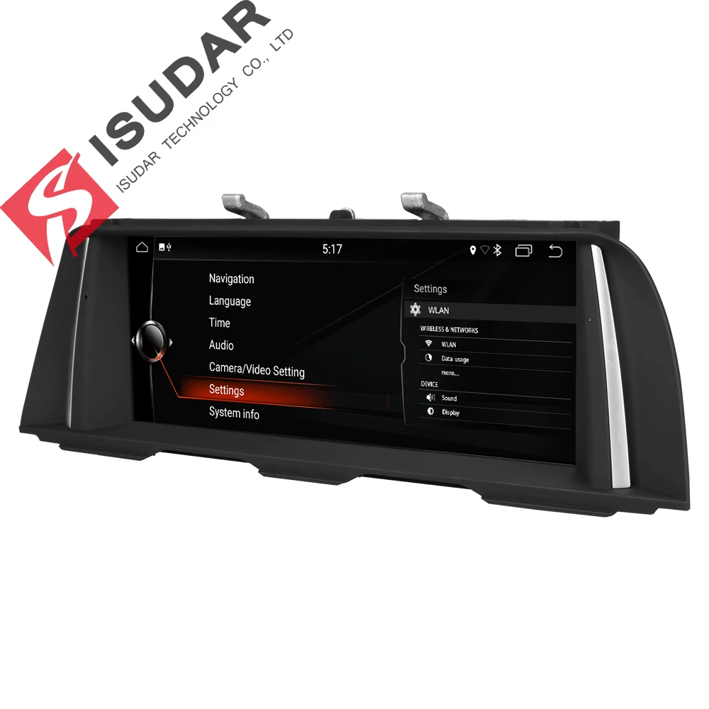 Isudar Автомагнитола на Android 7.1.1 для Автомобилей BMW 5 Серий F10/F11/520 (2011-2016) Для CIC/NBT 10.25