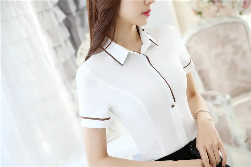 Формальные OL стильные летние с коротким рукавом профессиональные элегантные