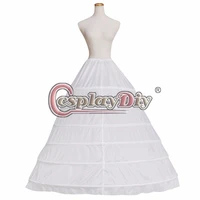 6 hoop white big petticoat wedding ball gown medieval dress crinoline skirt underskirt slips one size cosplay accessories