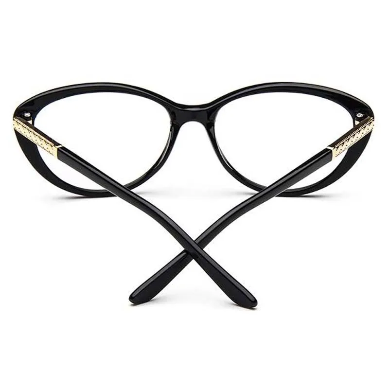 Модные брендовые очки в оправе кошачий глаз винтажные женские с защитой от