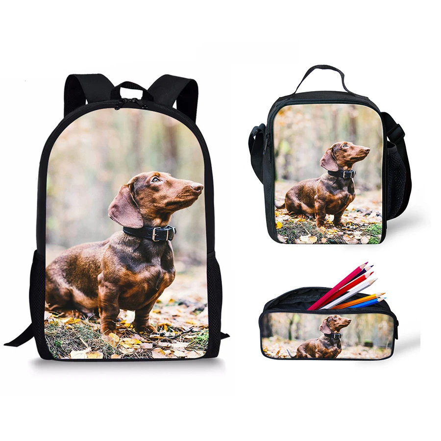

Customized Backpack Women Schoolbags Man Travel Laptop Boy Bag Dachshund Pattern Costom School Black Backpacks Girl Camping 2019