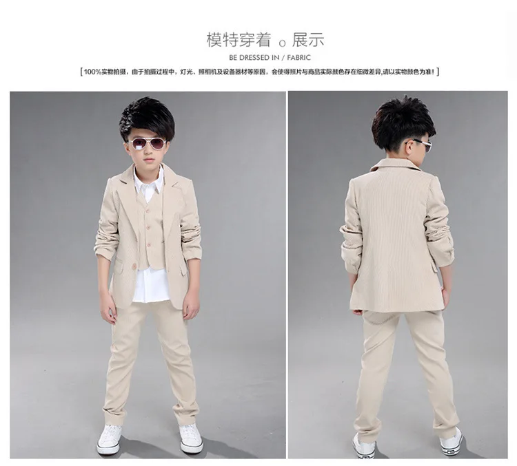 2018 Модный высококачественный Детский костюм Вельветовая Одежда для мальчиков