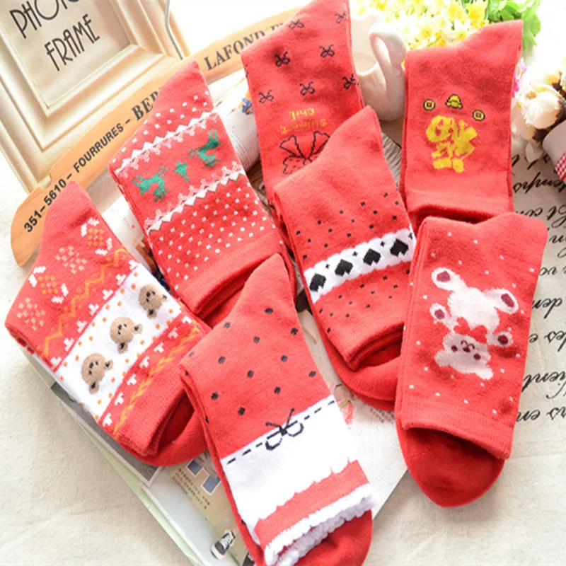 Carteira Feminina Women Socks 2014 Real Rushed Knee Meia Natal Ladies Cartoon Bang Stepped Ward Off Evil Villain Wholesale | Женская