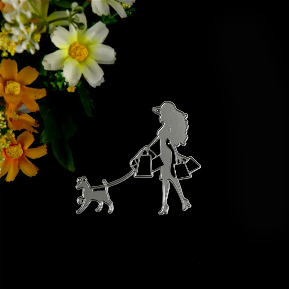 Горячая Распродажа 1 шт. красивые металлические резные штампы для девушек собак