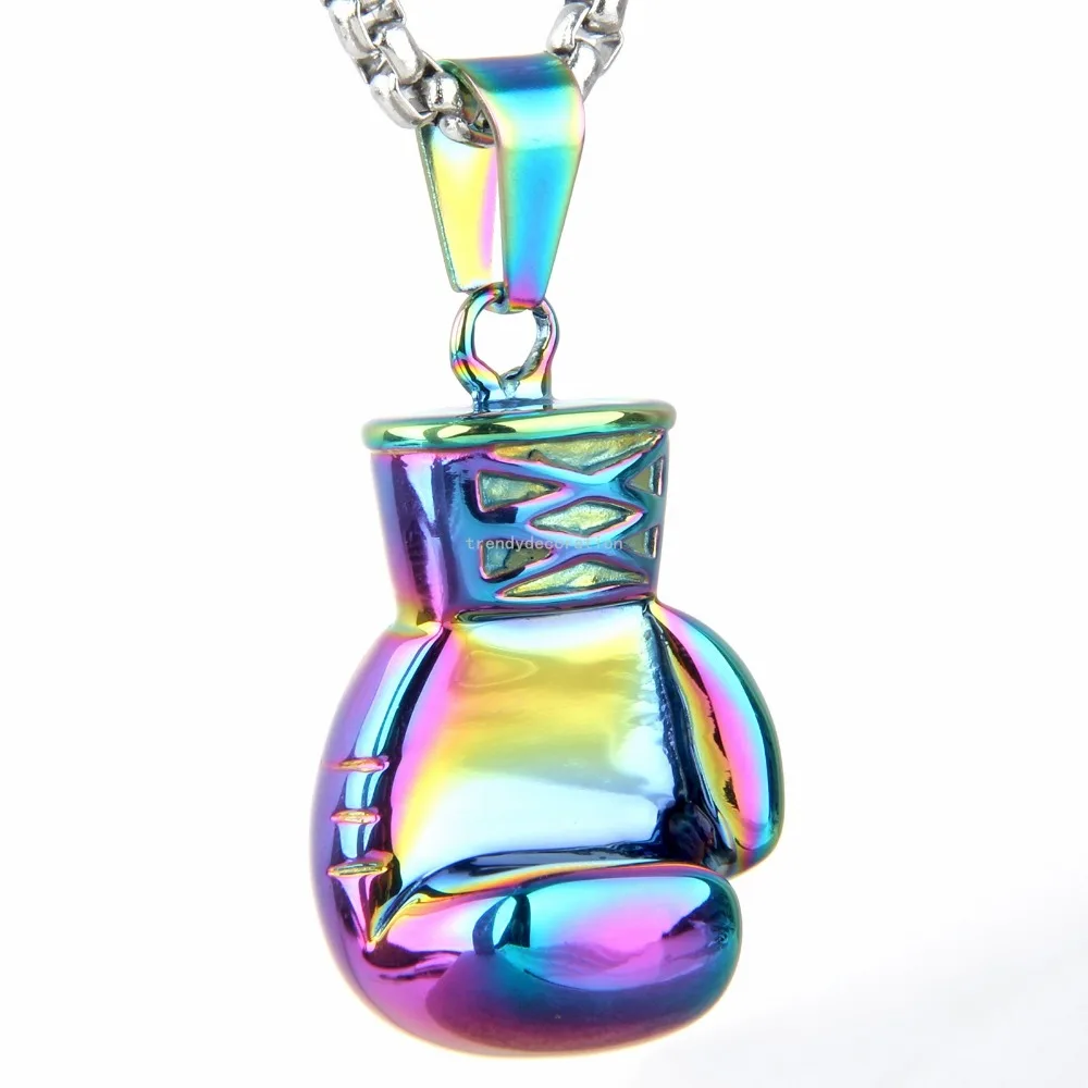 Для мужчин огромный панк готический Rocky Байкер Heavy 3D Бокс перчатки кулон