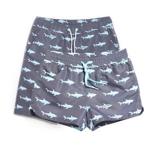 Qikerbong мужские и женские пляжные шорты темно-синие летние купальники шорты для влюбленных купить 2 шт. 1 пакет в подарок