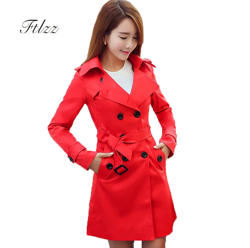 Тренч Женский двубортный средней длины 2018 | Женская одежда