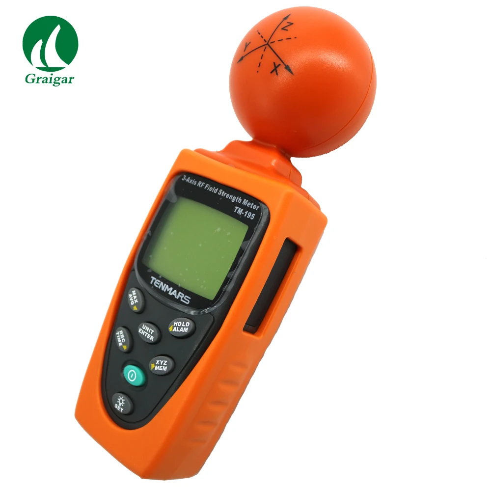 TM-195_ 3-Axis RF измеритель напряженности поля, жидкокристаллический(ЖК-дисплей), набор из 4 1/2 знака после запятой максимальное чтение 19999