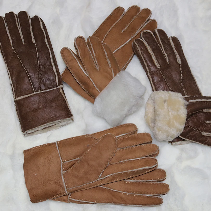 Женские перчатки из натуральной кожи теплые зимние варежки горячая Распродажа