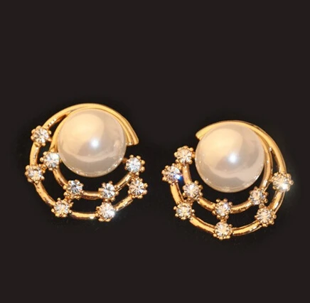 Серьги пусеты со стразами E2431|earrings emerald|earring bailsearring korea |