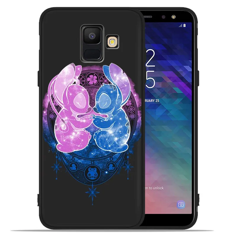 Стич», «панда» с цветочным узором Сделай Сам класса люкс для samsung Galaxy A9 A8 A7 A6 A5 A3 J3 J4 J5 J6 J8 плюс чехол для телефона чехол Coque Etui