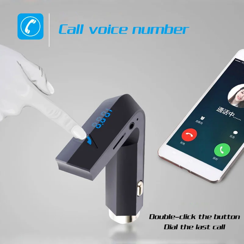 Bluetooth FM передатчик модулятор безопасности Молот Aux Handsfree автомобильный комплект
