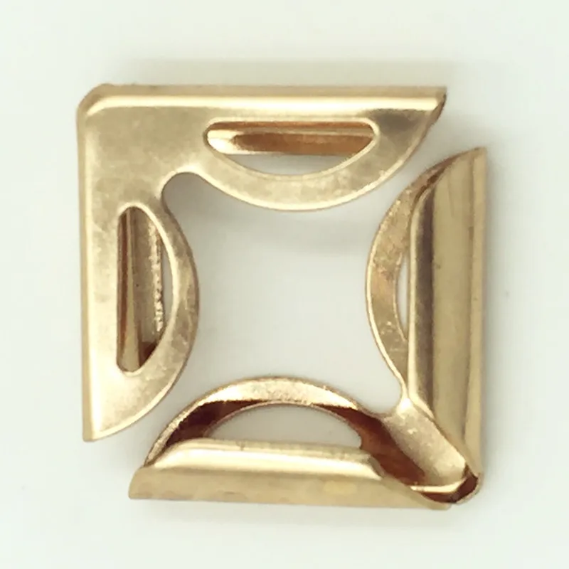 Шт. 100 шт. розовое золото полые книга меню альбомы папки угол металлические углы